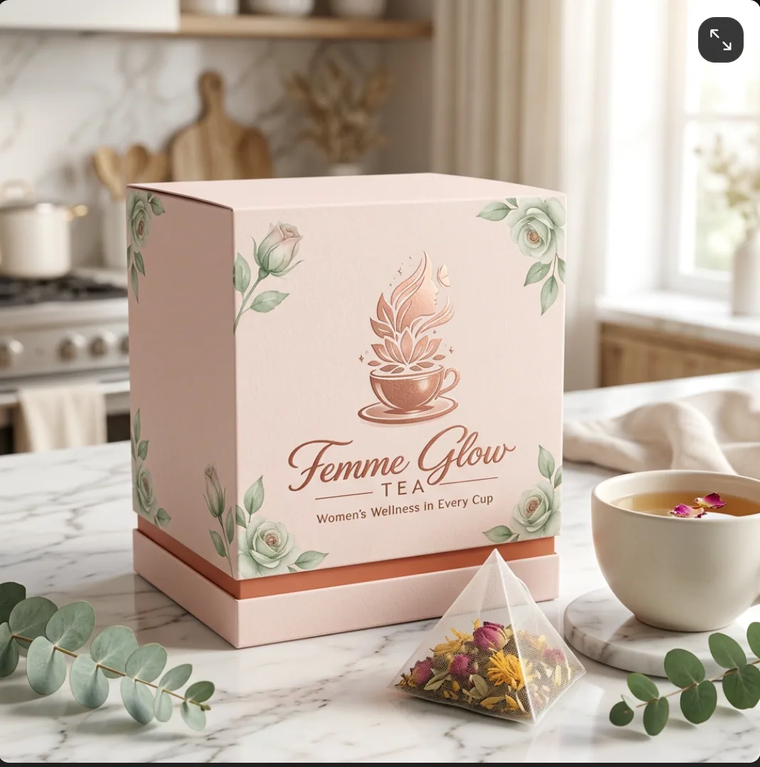 The blush box on a kitchen counter